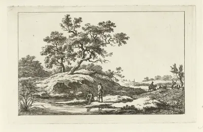 Reizigers aan de waterkant