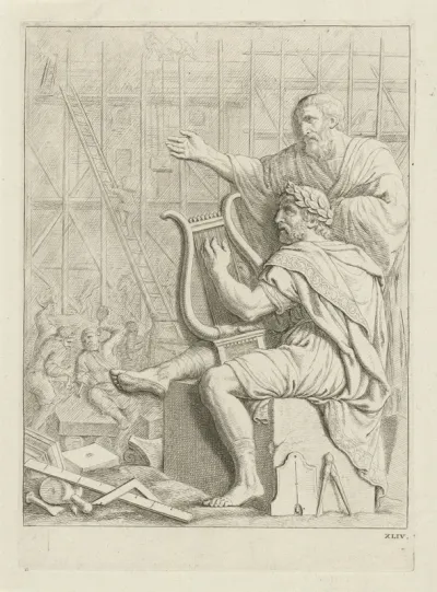 Reliëf met Amphion en Zethos in de Burgerzaal van het Stadhuis op de Dam