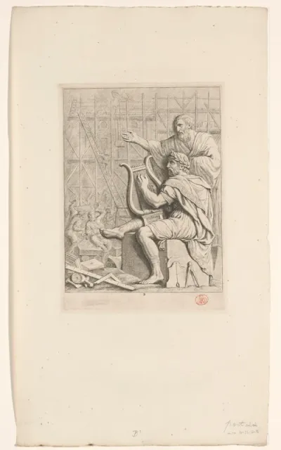Reliëf met Amphion en Zethos in de Burgerzaal van het Stadhuis op de Dam
