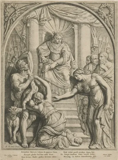 Reliëf met het oordeel van Salomo in de Vierschaar van het Stadhuis op de Dam