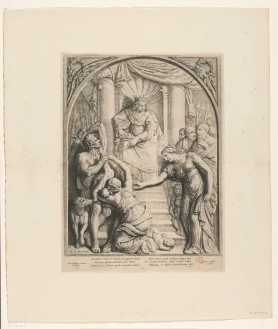 Reliëf met het oordeel van Salomo in de Vierschaar van het Stadhuis op de Dam