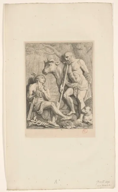 Reliëf met Mercurius, Argus en Io in de Burgerzaal van het Stadhuis op de Dam