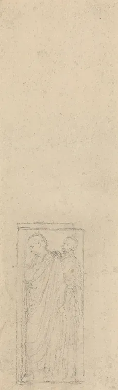 Relief with Two Cloaked Figures