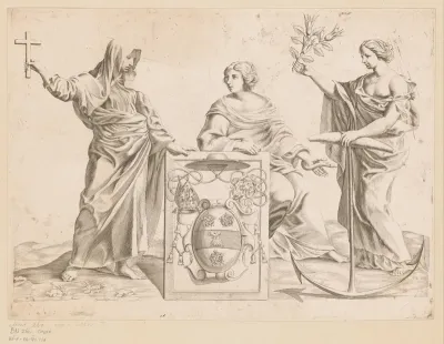 Religie, Minerva en Vrede bij wapen van Claude Auvery