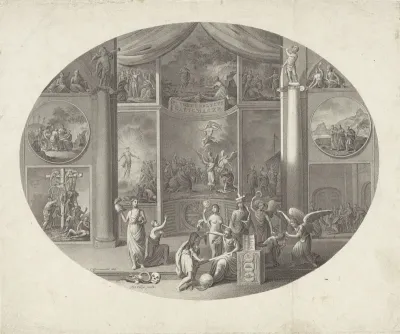 Religieuze allegorische voorstelling