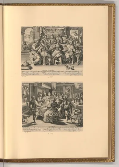 Religiosi convivii laetus exitus; Impii convivii tristis exitus