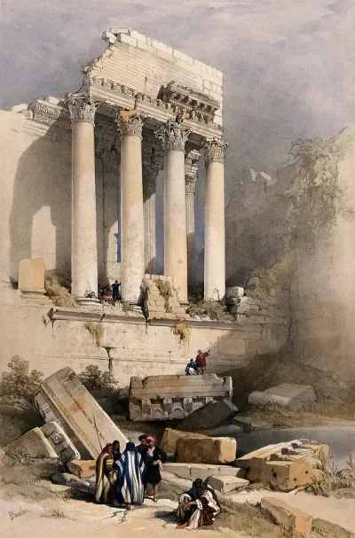 Remains of the western portico at Baalbec