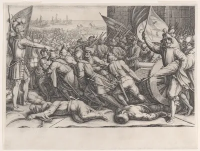 Rembarquement des Troupes (Embarkation of Troops), from La Vie de Ferdinand Ier de Médicis série appelée aussi Les Batailles des Médicis (The Life of Ferdinand I de'Medici also called The Medici Battles)