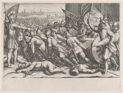 Rembarquement des Troupes (Embarkation of Troops), from "La Vie de Ferdinand Ier de Médicis série appelée aussi Les Batailles des Médicis" (The Life of Ferdinand I de'Medici also called The Medici Battles)