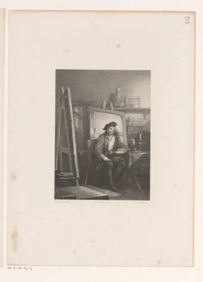 Rembrandt in zijn atelier