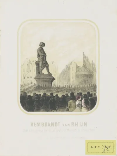 Rembrandt van Rhijn. Onthulling van het Standbeeld 27 Mei 1852 te Amsterdam