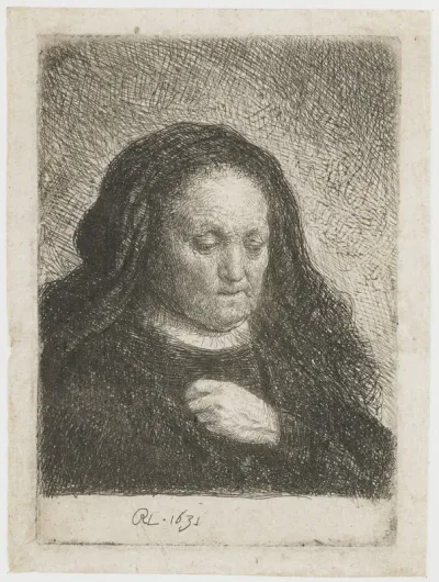 Rembrandt’s Mother with her Hand on her Chest