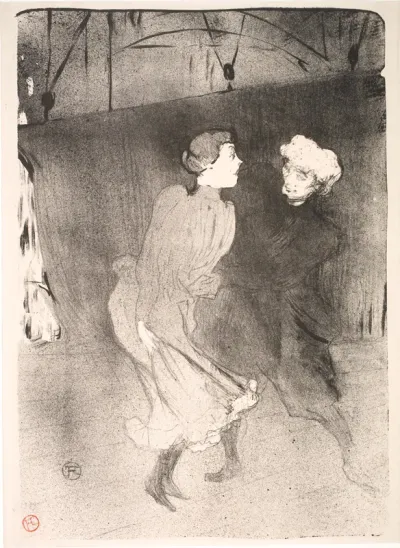 Répétition Générale aux Folies Bergère, Emilienne d'Alençon et Mariquita