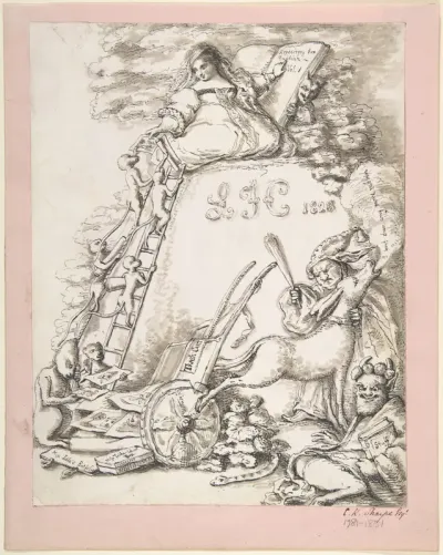 "Repository for Rubbish, vol. I, L.F.C 1828", Illustration for children's book