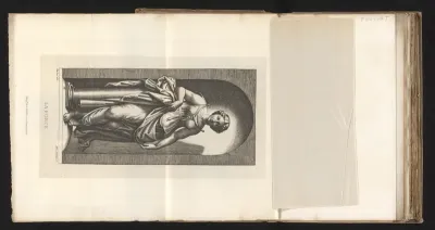 Reproductie van de gravure La Force door Marcantonio Raimondi naar een tekening van Rafaël