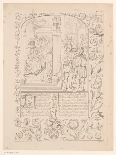Reproductie van de titelpagina voor het werk Xenophon van Karel de Stoute