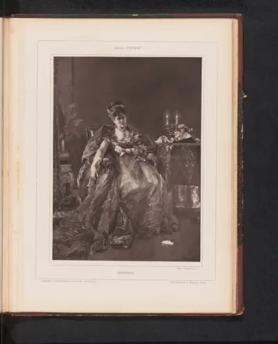 Reproductie van Déception door Alfred Emile Leopold Stevens