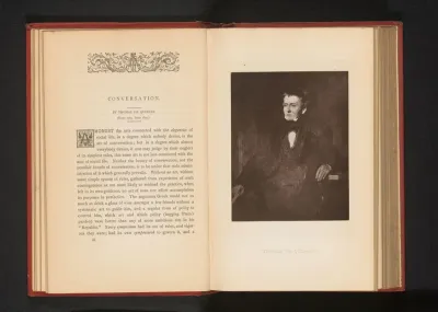 Reproductie van een geschilderd portret van Thomas de Quincey door Sir J.W. Gordon