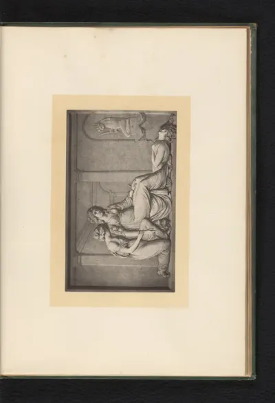 Reproductie van een gravure naar een reliëf van een scène uit Antony and Cleopatra