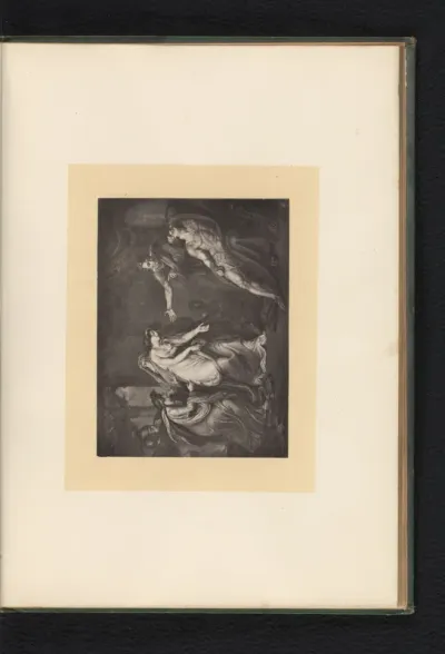 Reproductie van een gravure naar een schilderij van een scène uit Antony and Cleopatra