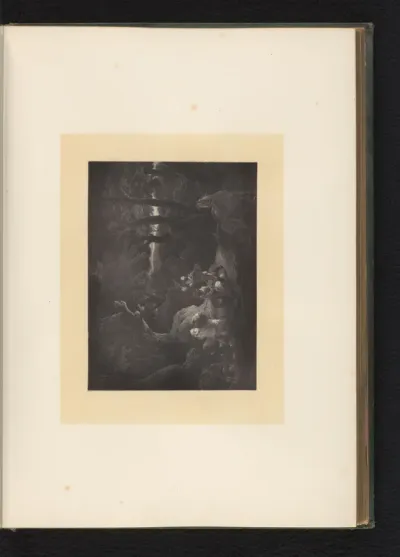 Reproductie van een gravure naar een schilderij van een scène uit King Henry the Fourth
