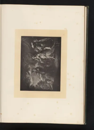 Reproductie van een gravure naar een schilderij van een scène uit Love's Labour's Lost