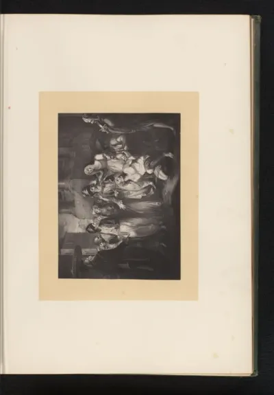 Reproductie van een gravure naar een schilderij van een scène uit The Comedy of Errors