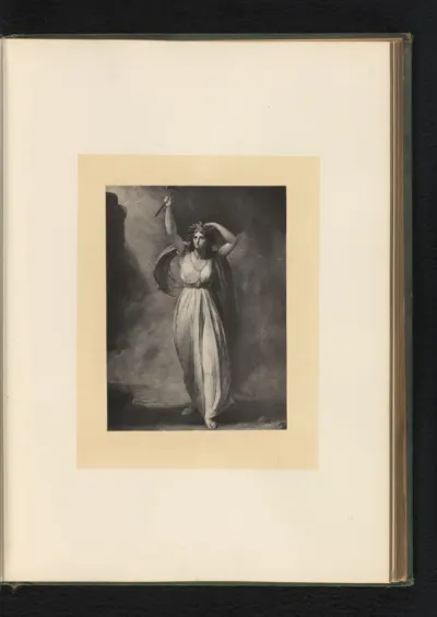 Reproductie van een gravure naar een schilderij van een scène uit Troilus and Cressida