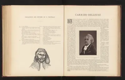 Reproductie van een portret van Albert-Ernest Carrier-Belleuse