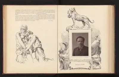 Reproductie van een portret van Auguste Cain