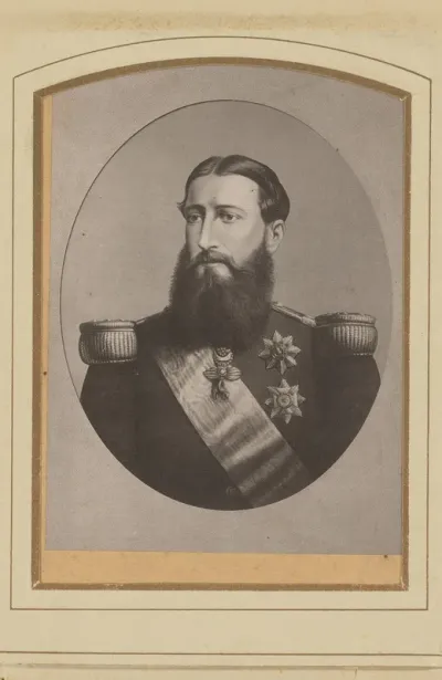 Reproductie van een portret van Leopold II van België