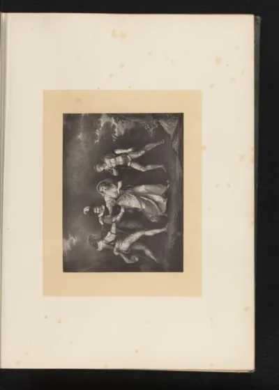 Reproductie van een reproductie naar een schilderij van een scène uit The Two Gentlemen of Verona