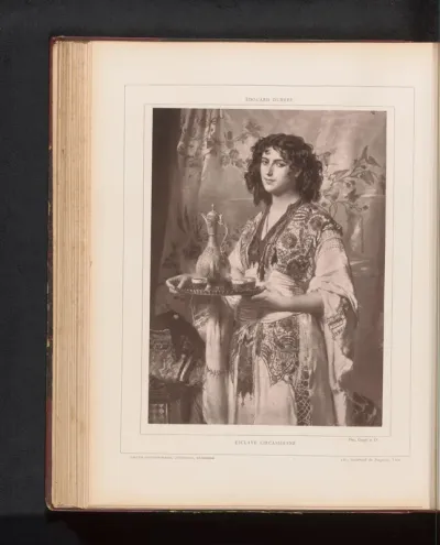 Reproductie van Esclave Circassienne door Edouard Louis Dubufe