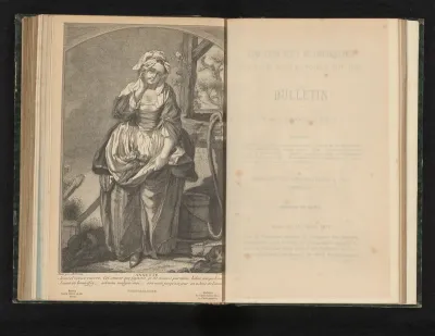 Reproductie van gravure van Annette door Jean-Baptiste Greuze
