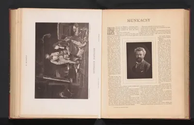 Reproductie van Interieur d'Atelier door Mihály Munkácsy