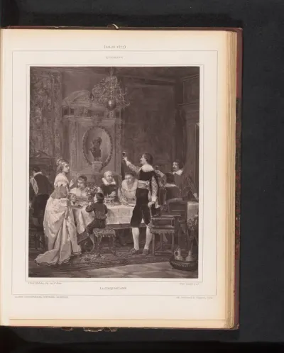 Reproductie van La cinquantaine door Herman Maurice Cossmann