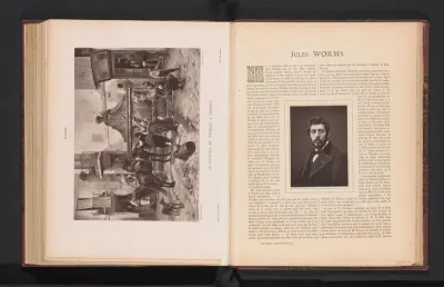 Reproductie van La fontaine du taureau a Grenade door Jules Worms