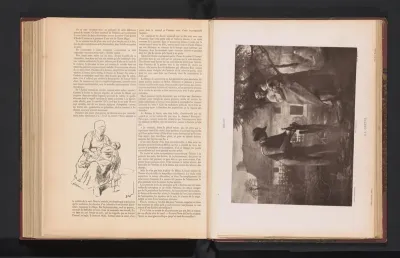 Reproductie van La greffe door Jean-François Millet