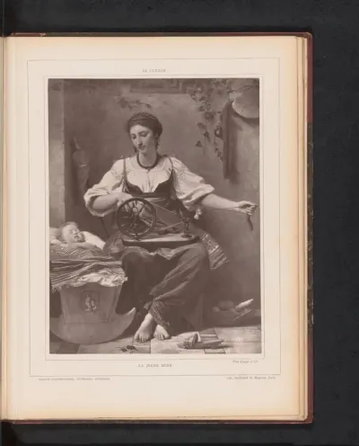 Reproductie van La jeune mère door Alfred de Curzon