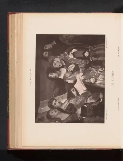 Reproductie van Le lutrin door Édouard-Théophile Blanchard