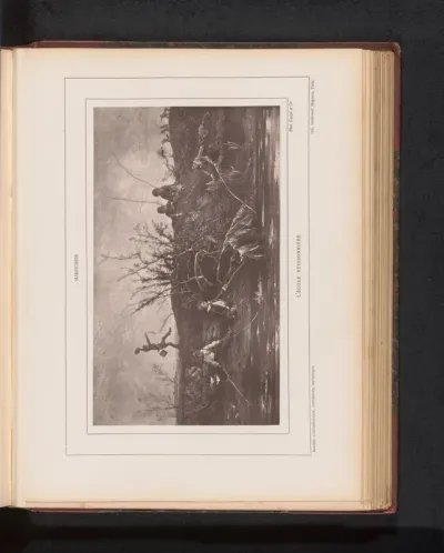 Reproductie van Les pêcheurs door Henri Joseph Harpignies