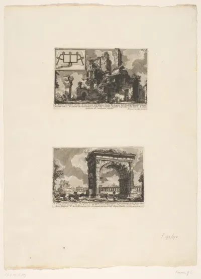 Restanten van de Aqua Iulia en Boog van Gallienus te Rome