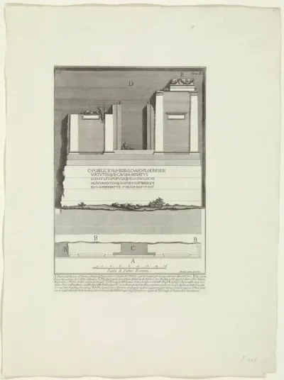 Restanten van de graftombe van C. Publicius Bibulus te Rome