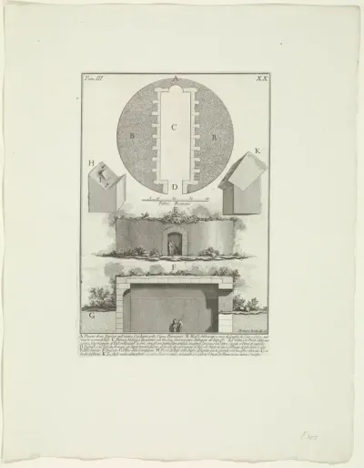 Restanten van een graftombe aan de Via Appia Antica