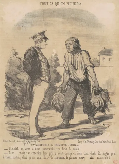 Restaurateur au Bois de Boulogne