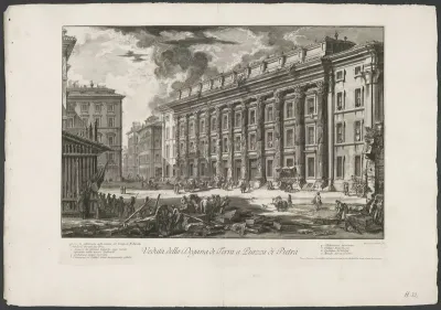 Resten van de Tempel van Hadrianus te Rome