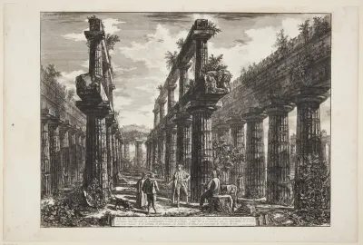 Resterne af de to søjlerækker i Neptun-templet [...]