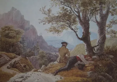 Resting Artists in the Mountains