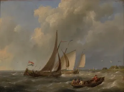 Restless River with Ships