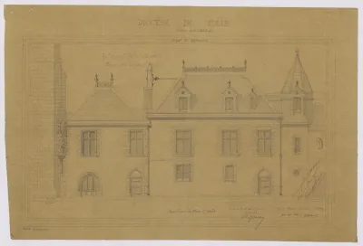 Restoration of the cloister and façade of Tulle Cathedral (1876)